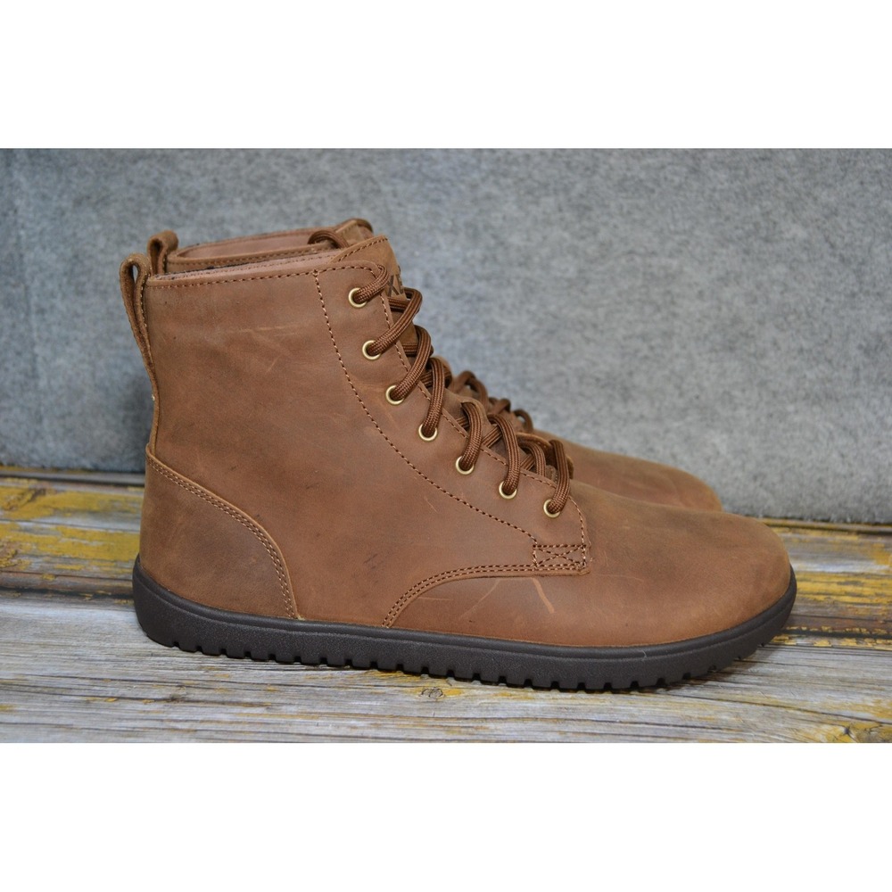 Xero Denver II Boots Men 9 Brown Leather Lined Barefoot Ankle Chukka Sheos $160+